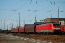 189 051-6 mit dem plan. G�terzug von Aalen nach Stuttgart-Hafen, hier eine Viertelstunde vor Abfahrt am 14.09.07 in Aalen.