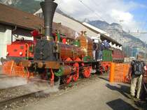 Die LIMMAT Dampflok in Erstfeld am 08.09.2007