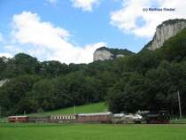OeBB- Dampfextrazug vor Oensingen am 2. Sept 07