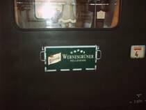 Werbetafel des  Hauptausr�sters  des BRghw (zum Barwagen modifizierter Bghw) im S�chsischen Eisenbahnmuseum