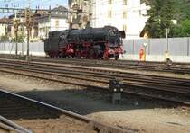 Die BR 01 1066 der Ulmereisenbahnfreunde beim Gotthard Jubil�um in Erstfeld am 08.09.2007 