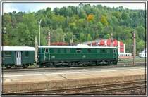 E-Lok 1010 010 mit Sonderzug aus Wien.
M�rzzuschlag 15.09.2007