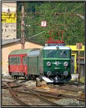 E-Lok 1010 010 mit Sonderzug aus Wien.
M�rzzuschlag 15.09.2007