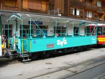 TPC / BVB - Freiluft Personenwagen By 88 im Bahnhof von Villars 29.07.2007