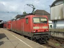 143 184-0 mit RB12772 aus Mainz nach der Ankunft in Koblenz.(13.9.07)