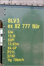 Anschriften eines Historischen Personenwagens der im Dampfsonderzug eingereit war. (01.07.07)
