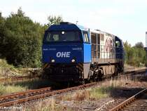MAK 2000BB rangiert im Bahnhof Ottbergen um dann weiter in Richtung Kreiensen zu fahren.