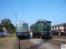 E 50 091 und E 7710 beim Eisenbahnfestival  Ankunft: Eisenbahnstadt F�rth  am 16. September 2007 in F�rth / Bayern. 