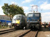 Alt und Neu nebeneinander 1216 050 und E41 001 bei der Lokschau in F�rth am 16.9.07