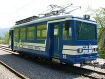 TPC / BVB - Abgestellter Triebwagen   Be 2/3 15    Bild vom 29.07.2007