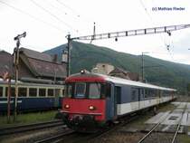 RBe- Pendel im Tages- Einsatz zwischen Oensingen und Balsthal, am 21.Aug. 07 Einfahrt Balsthal