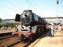 50 3636 kommt gerade mit ihrem Pendelzug aus Ebersbach wieder in G�ppingen an 16.7.07