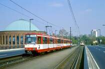 Düsseldorf 4102 + 4251, Oberkasseler Brücke, 19.04.1994.
