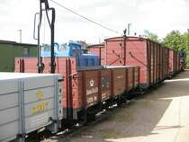 Einige G�terwagen der s�chsischen Staatseisenbahn sind in der Ausstellung in Radebeul Ost enthalten, 15.09.07