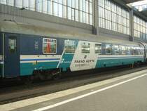 Ein Schlaf/Liegewagen der FS. Hier der EuroNight aus Napoli-Roma-Brenner-Innsbruck-Rosenheim-M�nchen. Aufgenommen am 24.09.07