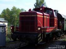 BR V60 zieht einem Sonderzug aufs Bahngel�nde des Museums Bochum Dahlhausen. 16.09.2007
