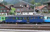 MOB Triebwagen BDe 4/4 3004 gegen Mittag am 03.08.07 im Bahnhof Zweisimmen. 