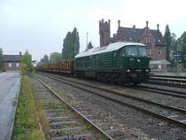 AVG W 232.07 mit Holzzug Bodenfelde-Niederg�rne am 26.09.2007 bei saum��igen Wetter in Stadtoldendorf