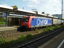 482 028-8 der SBB-Cargo mit einem G�terzug in Koblenz.(30.5.07)