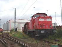 Die 346 als Werkslok fr die WAS im Seehafen(15.07.04)