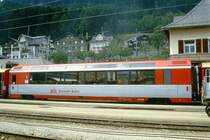 MGB exBVZ - AS 2012 am 25.06.1994 in Disentis - 1.Klasse PANORAMAWAGEN - Baujahr 1993 - Breda/SIG - Gewicht 18,90t - L�P 18,50m - 48 Sitzpl�tze - zul�ssige Geschwindigkeit 90 km/h - Mutation: ex BVZ As 2012 - 2003 MGB AS 2012 - Hinweis: die Wagenserie der ex BVZ besteht aus 4 Fahrzeugen mit den Nummern 2011 bis 2014 (baugleich mit ex FO AS 4021 bis AS 4030)
