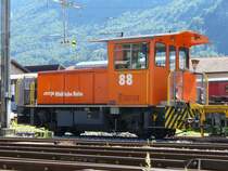 RhB - Tmf 2/2 88 zu Besuch bein der zentralbahn in Meiringen am 05.08.2007