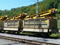 RhB - Abgestellter Dienstwagen Xa-u 9443 zu Besuch bei der zentralbahn im Bahnhof von Brienzwiler am 05.08.2007