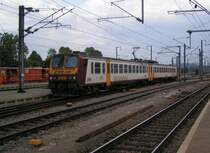 Triebwagen 2006 bei der Ankunft in Bettemburg aus Richtung  D�delingen. 24.09.06