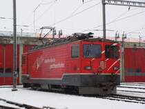 Ge 4/4 der MGB vor dem Depot in Andermatt am 27.09.2007