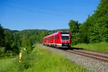 612 464 DB Regio als RE 3476 (Bamberg - Nürnberg Hbf) bei Vorra, 14.06.2021