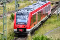 D-DB 623 518-7/ 623 018-8 fuhr am 16.06.24 als RE4 nach Güstrow. Hier kurz nach der Ausfahrt aus dem Lübecker Hbf (AL).