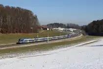 430 022 und 430 011 auf dem Weg nach München am 19. Februar 2025 bei Axdorf.