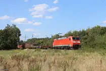 152 037-8 (DB) mit einem gemischten Güterzug in Ratingen Lintorf, 24. August 2024