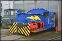 Werk Dessau 381 018-1 am 22.02.2025 vorm Ringlokschuppen im BW Arnstadt hist.