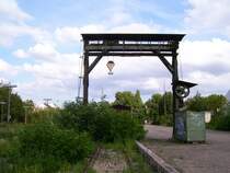 Ehemaliger Verladekran im Bahnhof Wiesbaden-Biebrich; 13.08.2007