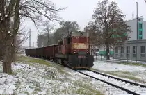 742 151-4 zu sehen am 25.11.25 mit einer Übergabe in Dolní Rychnov.