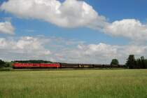 232 352 und 232 457 mit dem Arlbergumleiter CFN 45192 bei Rieden (22.08.2007)