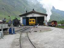 Der Lokschuppen der DFB in Realp am 13.8.2007