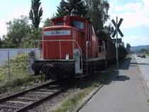 BR 364 869 in der Awanst Trier Euren. Kurz vor der Ausfahrt als 55454 nach Trier Ehrang