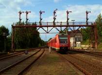 612 513 f�hrt aus dem Bahnhof Bad Harzburg um weiter nach Halle(Saale)zu fahren (27.8.2007)