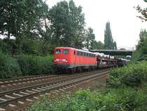 140 633-4 mit Autozug am 8.9.2007 in Hannover-Limmer
