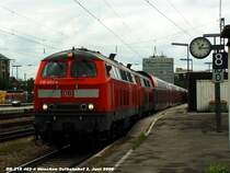 Doppeltraktion BR 218 mit Regionalexpress am 02.06.2006 in M�nchen Ost