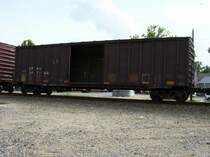 Ein amerikanischer G�terwagen am 24.5.2007 in Spring (Texas).