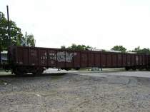 Ein amerikanischer G�terwagen am 24.5.2007 in Spring (Texas).