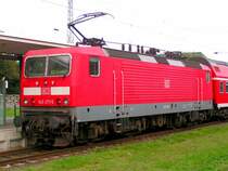 143 271-5 ist im S-Bahn Einsatz, und ist soeben in Warnem�nde eingefahren; 070826