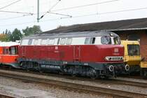 V 160 003 der PEG in Ludwigslust aufgenommen am 11.10.2007