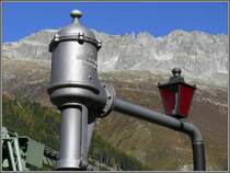 Deutsche Wertarbeit aus Mannheim im Schweizer Hochgebirge. Wasserkran bei der DFB in Realp. (08.10.2007)