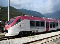 MD-Tn 05  Minuetto  am 10.10.2007 in Borgo Est, die Triebz�ge fahren von Trento nach Bassano del Grappa etwa im Stundentakt, in der Hauptverkehrszeit fahren zus�tzliche Z�ge von Trento nach Borgo Est, dieser wartet auf die R�ckfahrt.