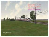 Meine erste Fahrt, bei der ich mit einem ICE von Berlin Hbf nach Hamburg Hbf mit �ber 500 km/h hinwegrase. Strecke PT 18 (Dany Neumann)