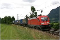 9181 6 182 015-8-D-DB bringt beim Kloster Reisach einen Kombizug zum Brenner. (06.07.07)